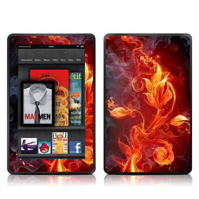 Amazon Kindle Fire Skin (High Gloss Finish) - Flower Of Fire